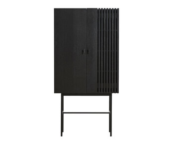 Array Highboard 80 Svartmålad Ek