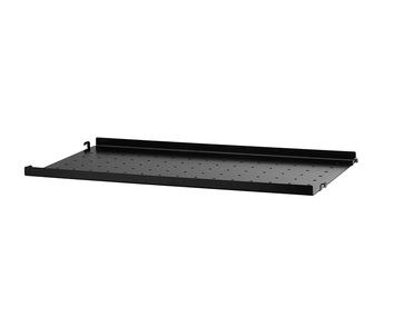 String Hylla metall Svart 58x30 Lågkant