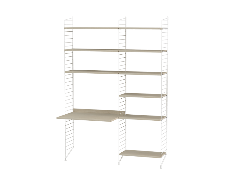 String kombination arbetsplats B Ask/ Vit