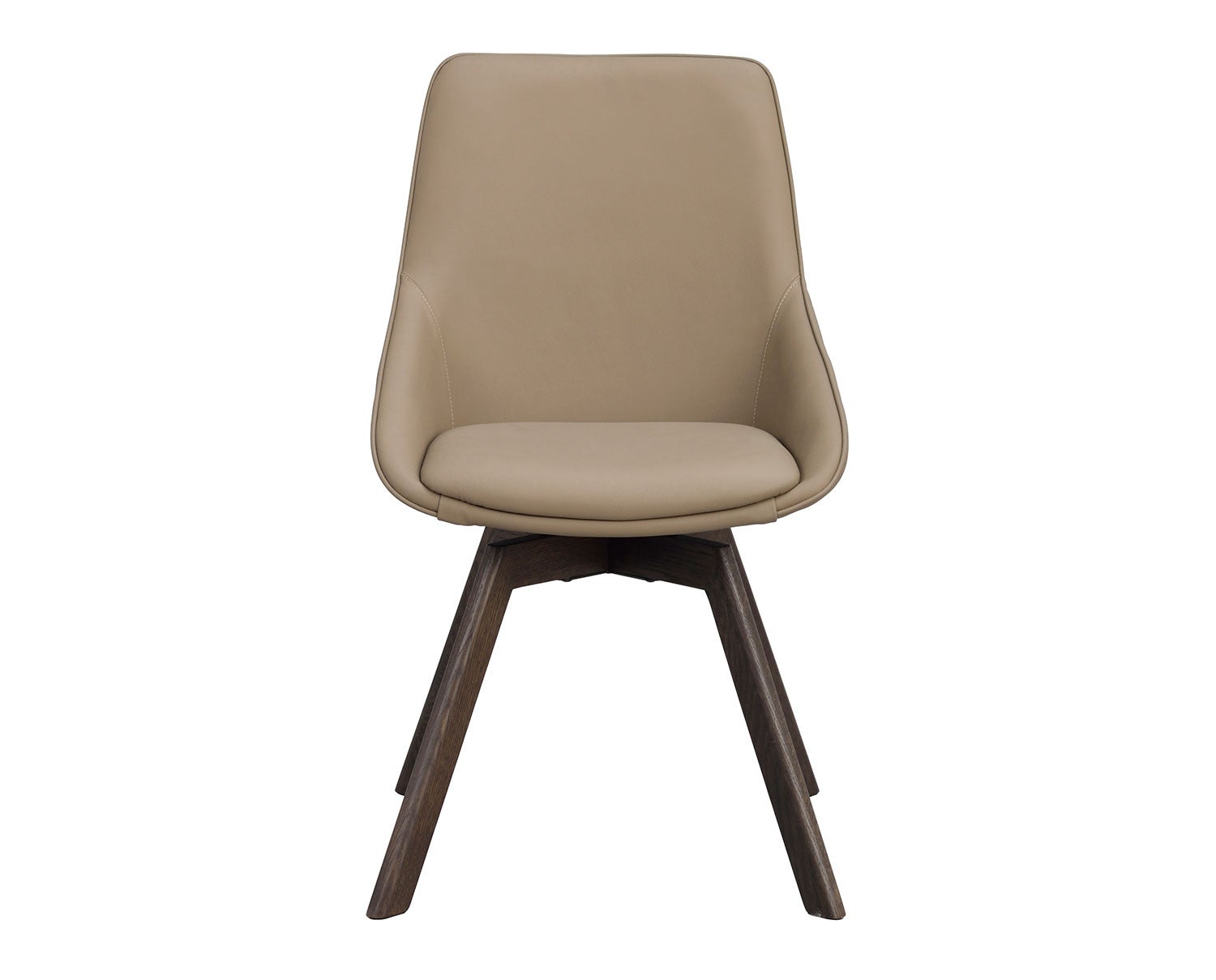Alison stol i beige läder, bruna ekben