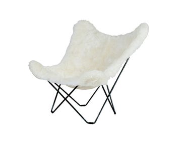 Iceland Mariposa Fåtölj Shorn White | Black