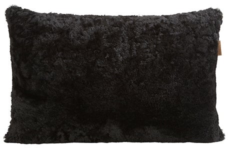 Alice Fårskinnskudde 60x40 Svart