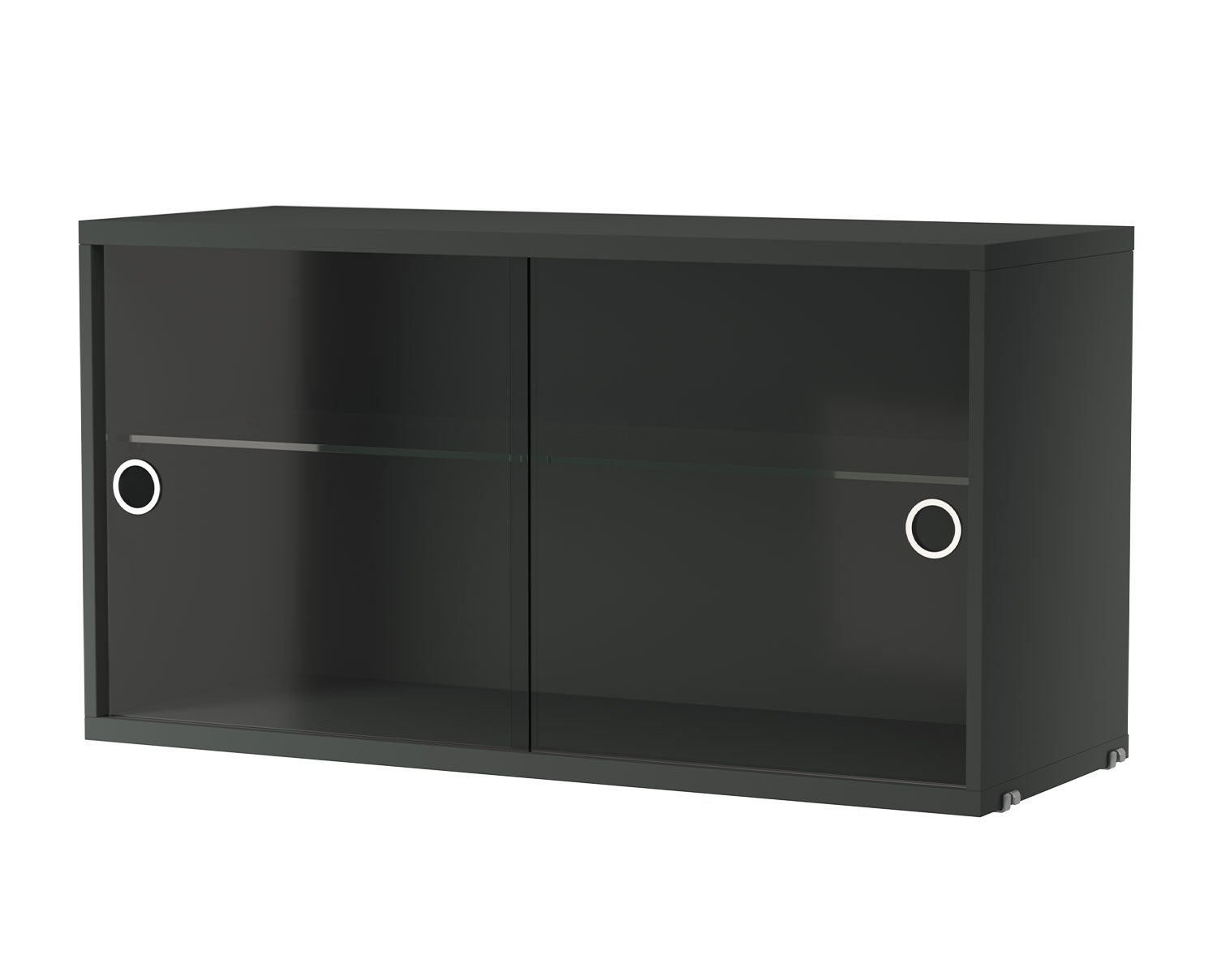 String-Vitrinskap-78x30-Morkgra