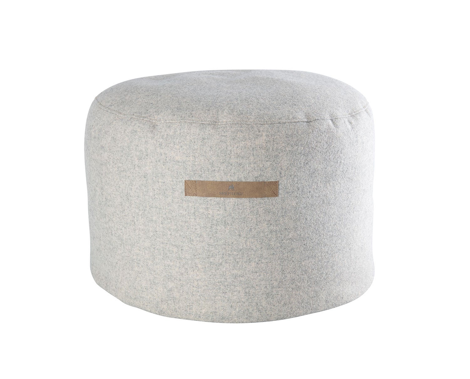 Hanna mjuk ullpuff 60x40 rund i färg creme från Shepherd