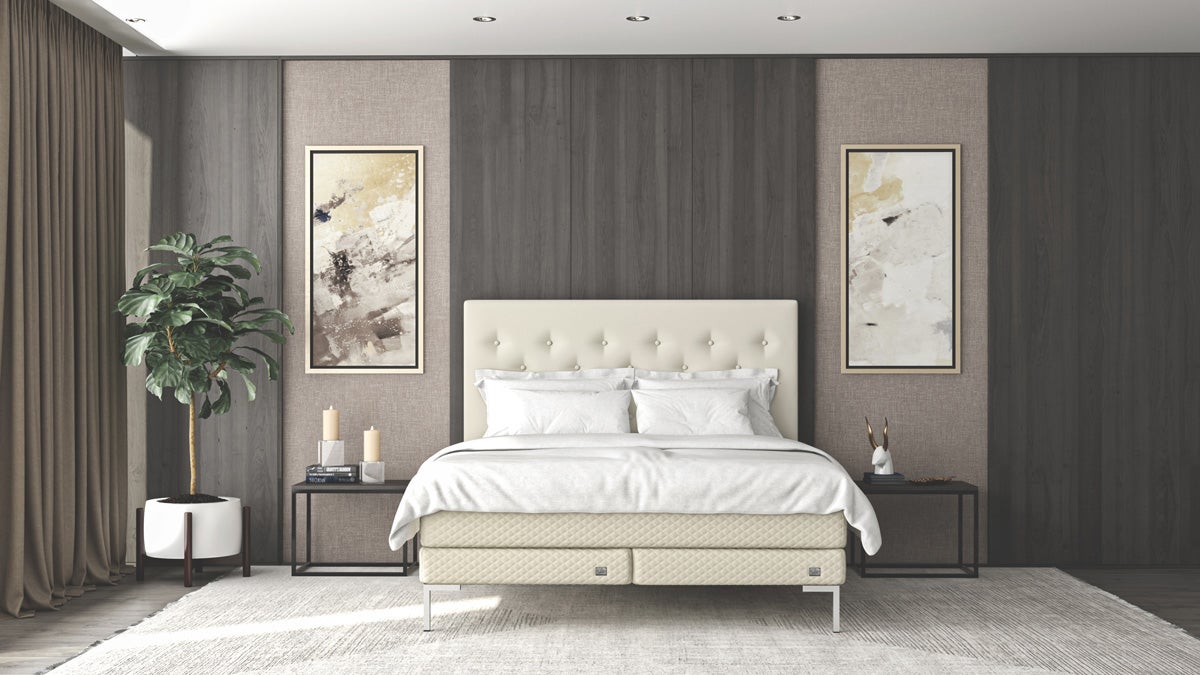 Impression Kontinentalsäng Låg i smakfullt inrett sovrum