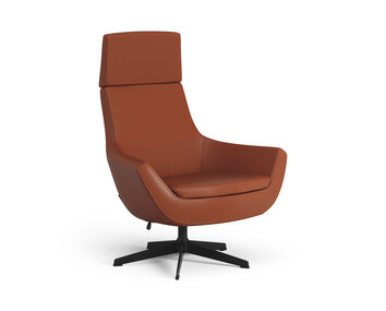 Hög modell | Läder Elmosoft 33001 | Svart aluminium