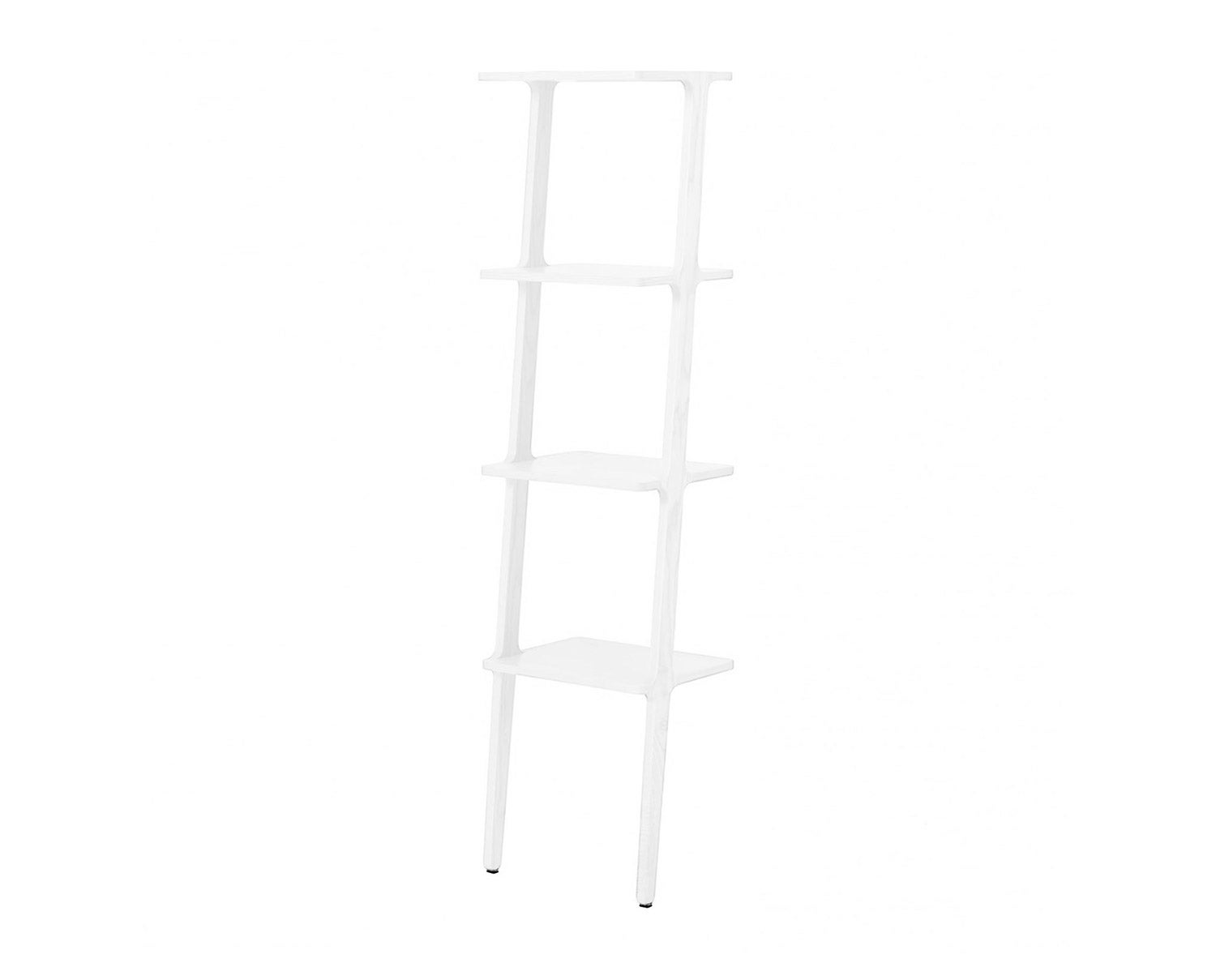 Libri hylla 4 hyllplan Vit Ask