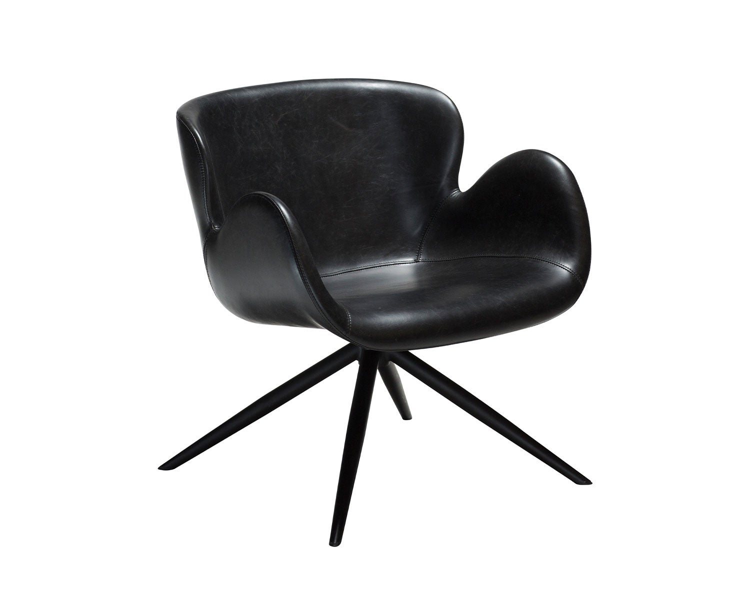 Dan-Form-Gaia-Loungestol-Svart-PU