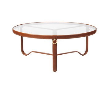 Adnet_CoffeeTable_Circular_100_Leather_Tan