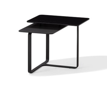 Root Soffbord 50x50 | Dubbelt, svartbetsad ek