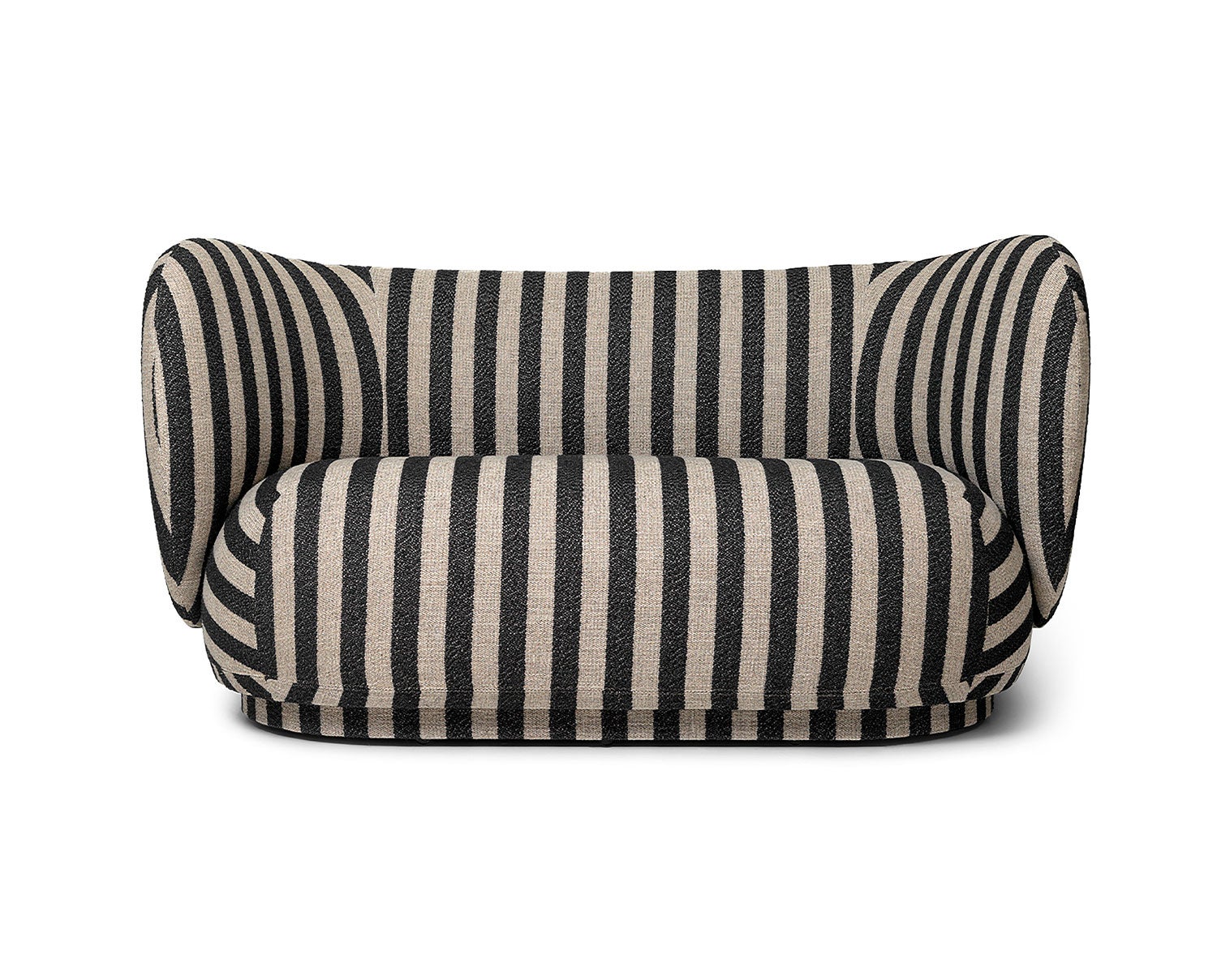 Rico Soffa 2-sits i tyget Louisiana Sand/Black