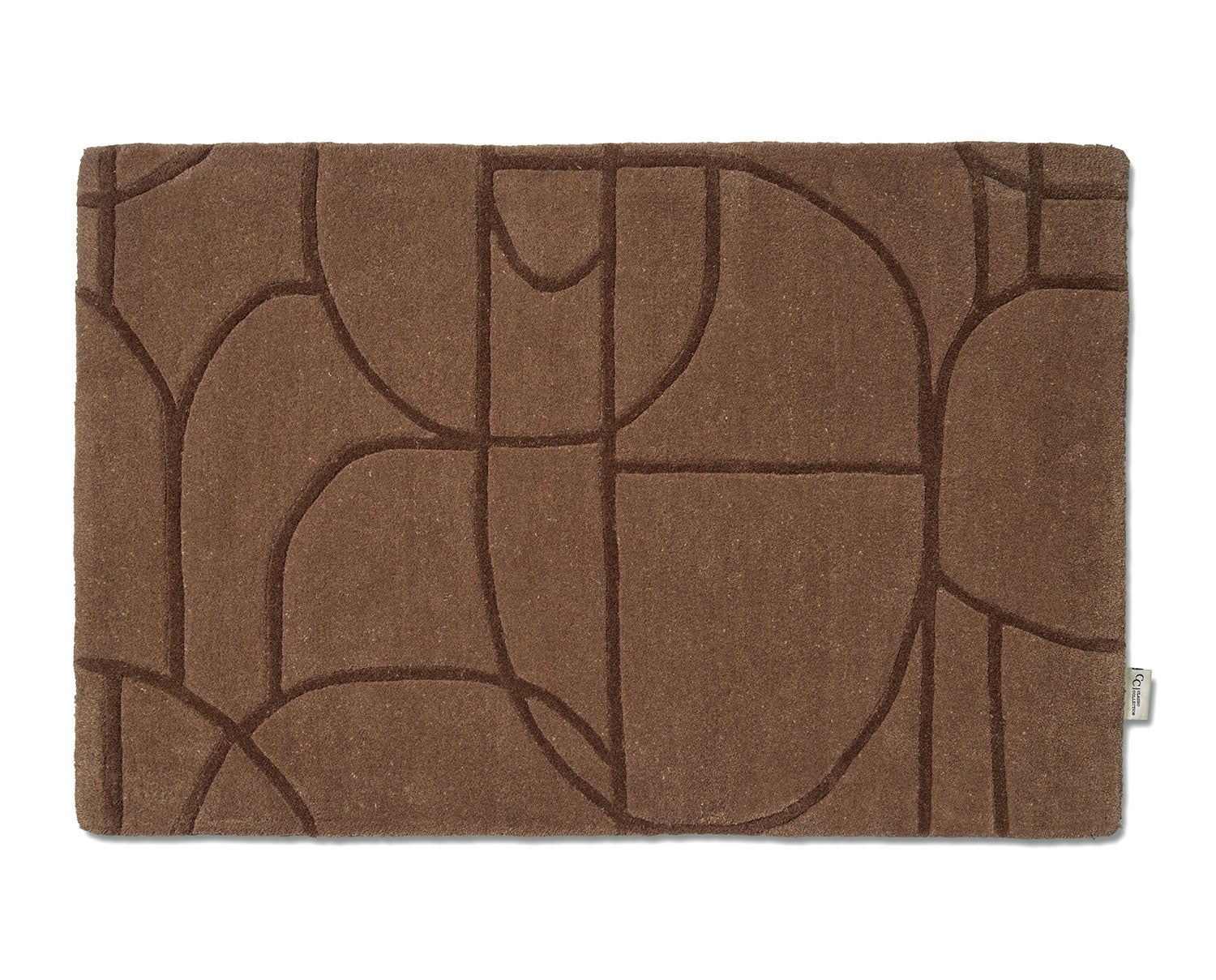 Modern abstract dörrmatta från Classic Collection i färg brun
