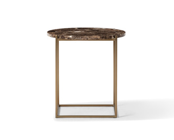 Circle Sidobord Ø48 | Brun Marmor