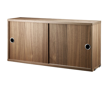 String Skåp med skjutdörrar 78x20 Valnöt