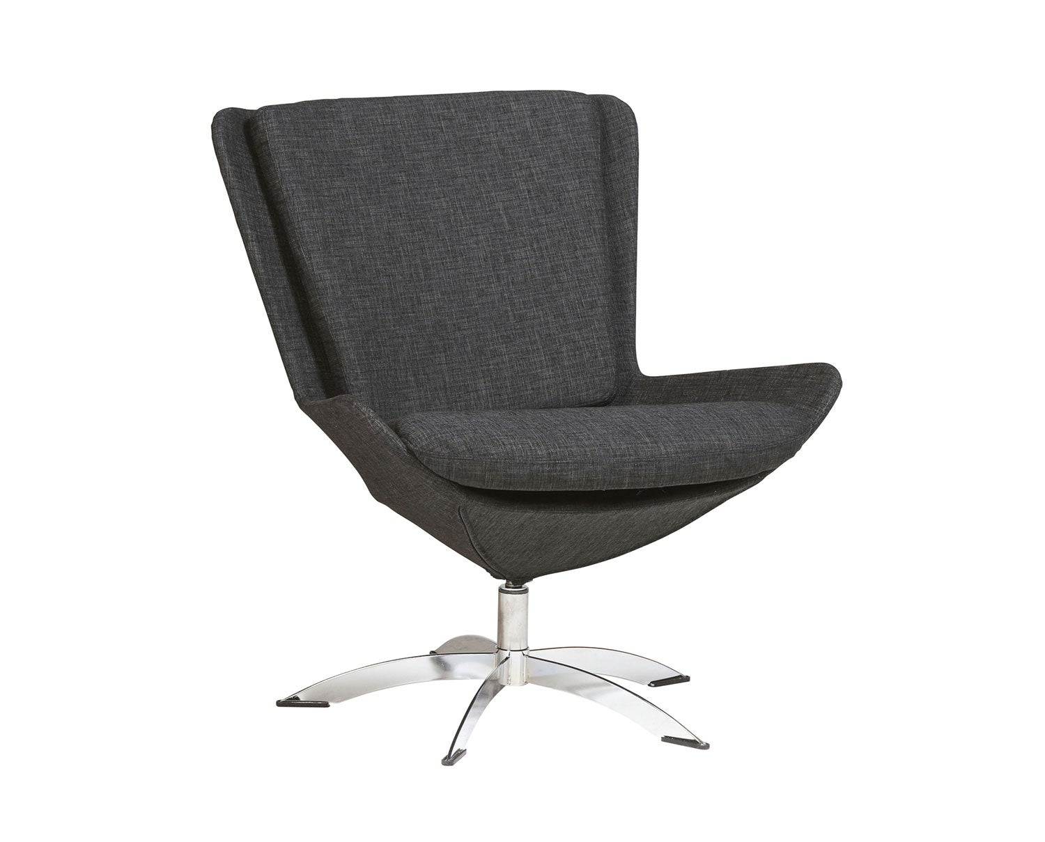 Lotus fåtölj från Hjort Knudsen i mörkgrått tyg