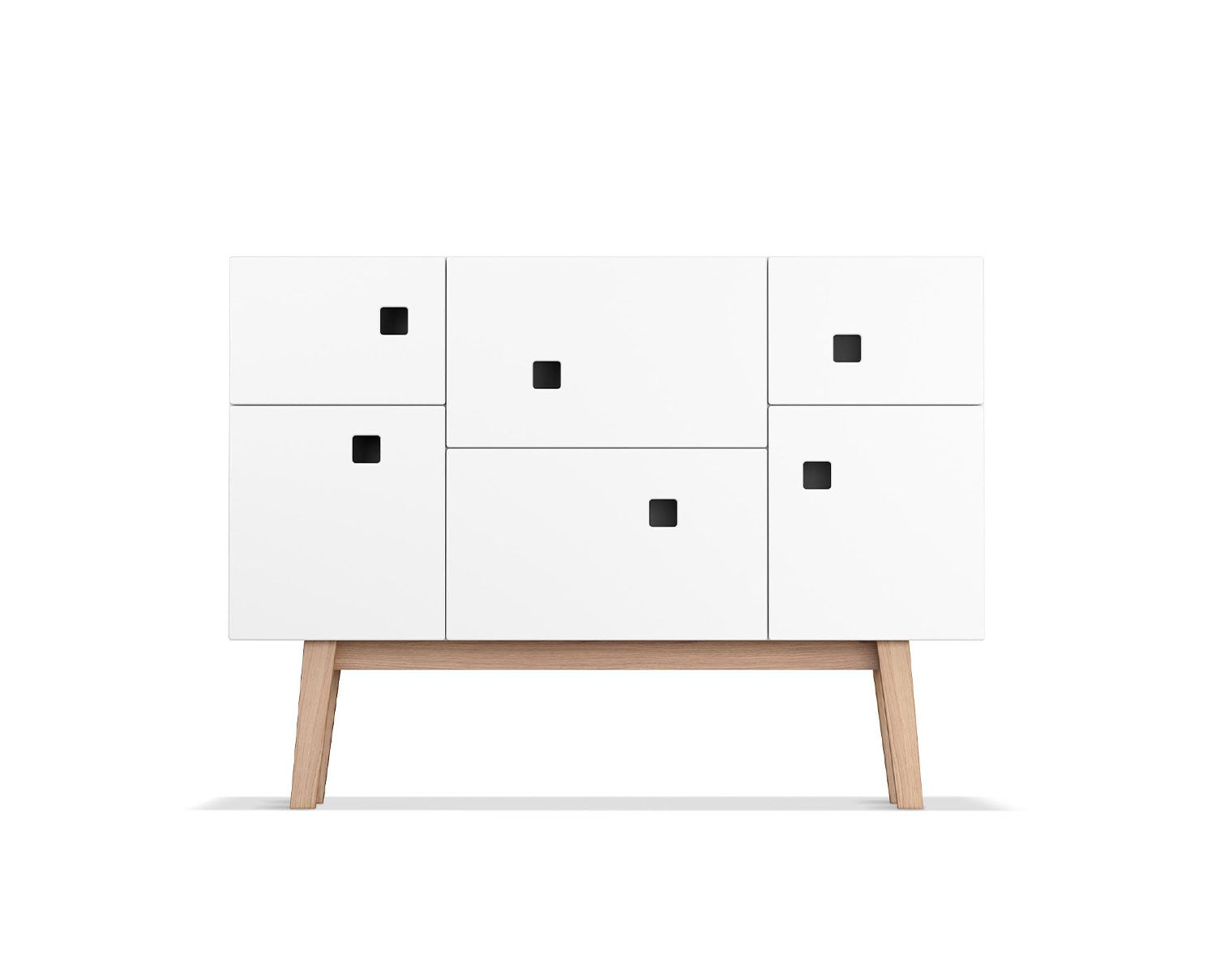 Peep C2 Skåp i färgen Vit med ben i ek