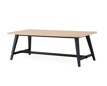 Bedrock Matbord fanerad vitoljad skiva i ek