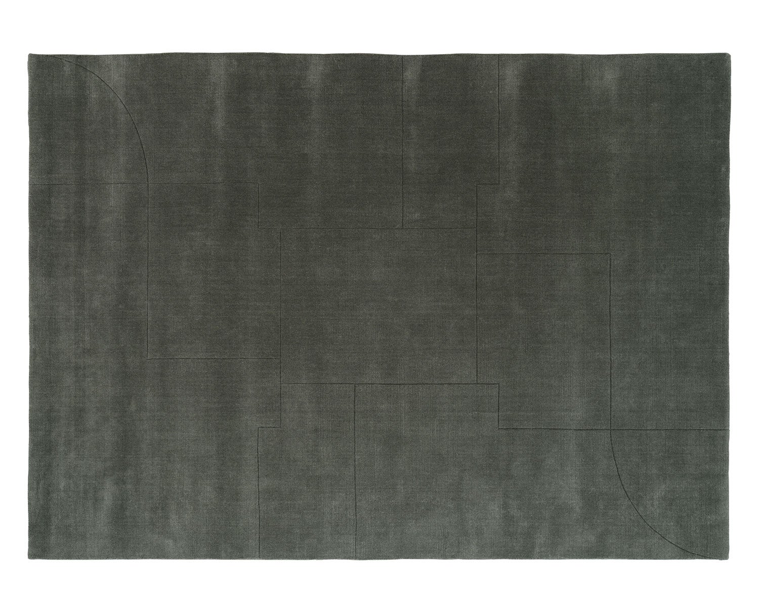 Geometric Maze Matta i färgen Moss