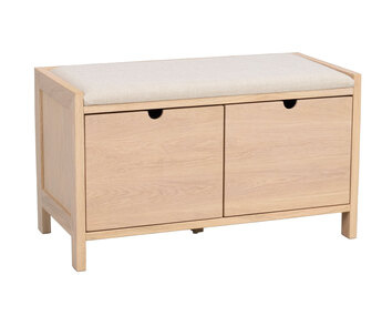 Hillmond Hallbänk Vitpigmenterad Ek