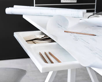 String skrivbordslåda vit