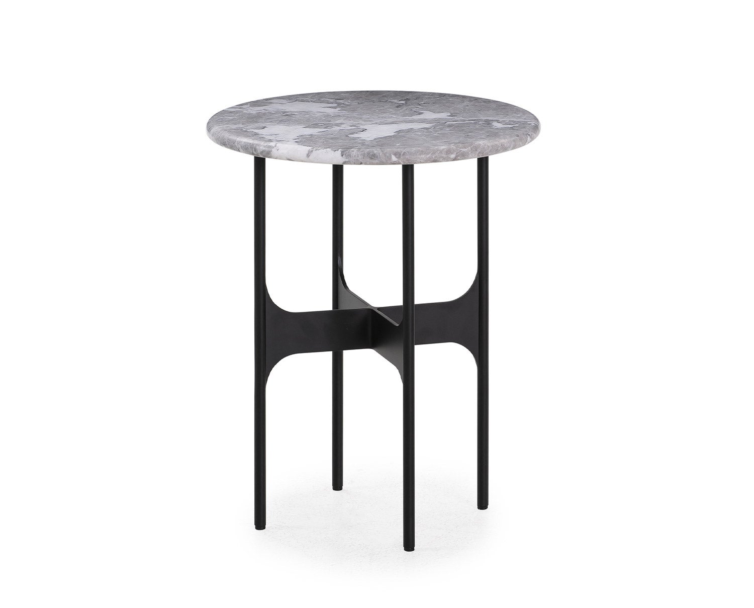 Floema Soffbord 40 centimeter Runt Grå Marmor