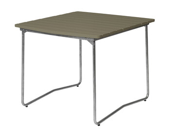 Bord B31 84 i ljusgrön lackad ek med varmförzinkat stativ