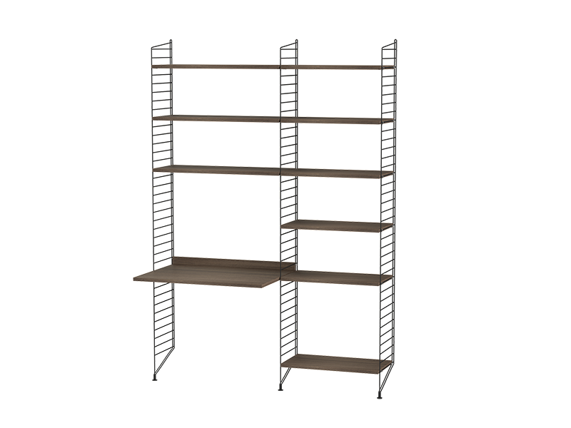 String kombination arbetsplats B Valnöt/ Svart